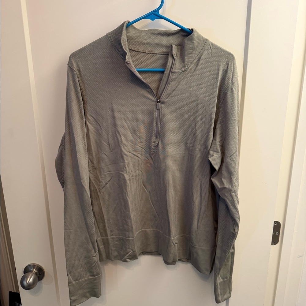 Lululemon Athletica Light Gray swift tech 1/2 zip
